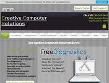 Tablet Screenshot of creativecomputersolutions.biz